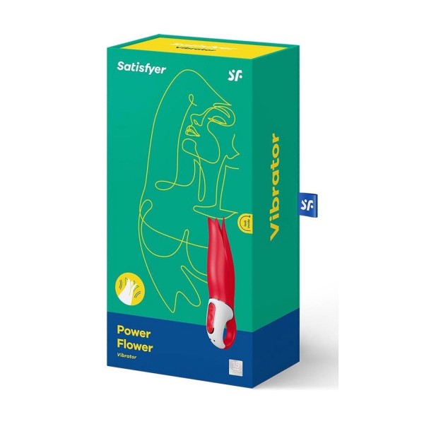 Satisfyer Power Flower Vibrador Rojo 1 Unidad Estimulación Floral y Sensación Intensa