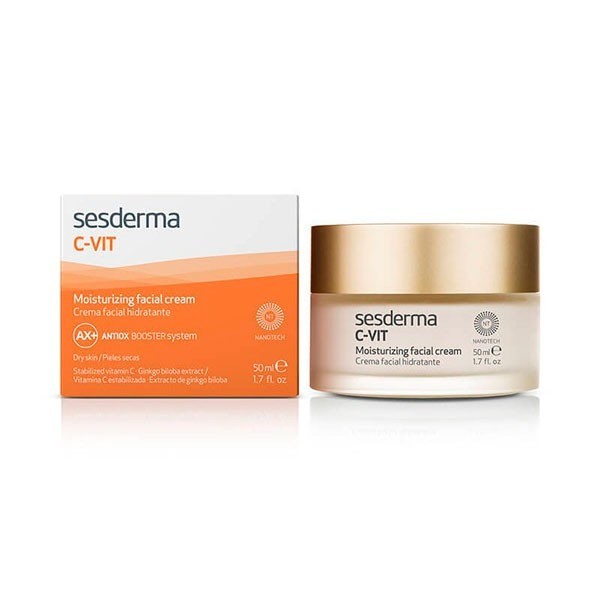 Sesderma C-Vit Crema Facial Hidratante 50ml - Luminosidad, hidratación y signos de fatiga