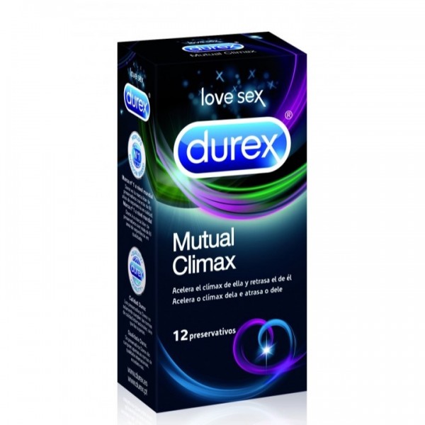 Durex Preservativos Clímax Mutuo 12 Unidades Estimulación Dual y Sensación Intensa