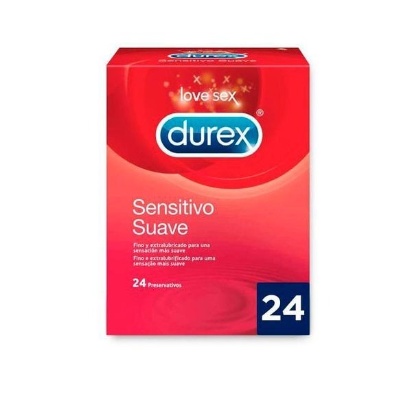 Durex Preservativos Sensitivo Suave 24 Unidades Mayor Sensibilidad y Comodidad