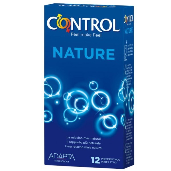 Control Preservativos Adapta Nature 12 Unidades Sensación Natural y Ajuste Cómodo