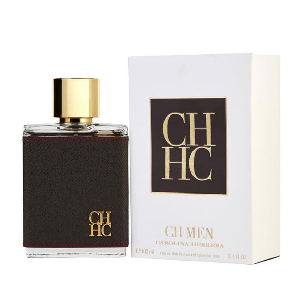 Carolina Herrera CH Men EDT - Perfume cuero dulce elegante para hombre 100 ml