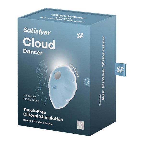 Satisfyer Cloud Dancer vibrador azul - Sensación de aire pulsado y estimulación precisa