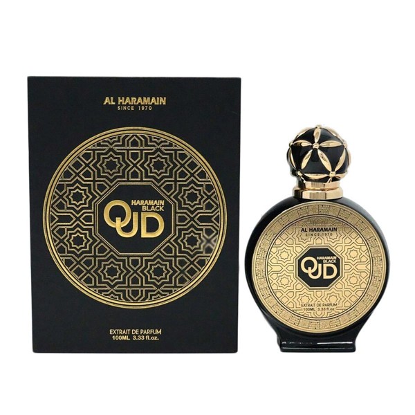 Al Haramain Black Oud - Perfume cardamomo oud vainilla ámbar oriental intenso unisex 100ml