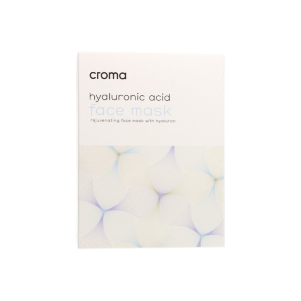 Croma Hyaluronic Acid Mask 8 mascarillas 25ml - Hidratación intensa y piel deshidratada