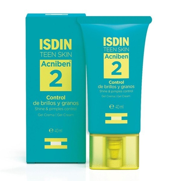 ISDIN Acniben 2 gel crema 40ml - Brillos, granos y piel grasa adolescente