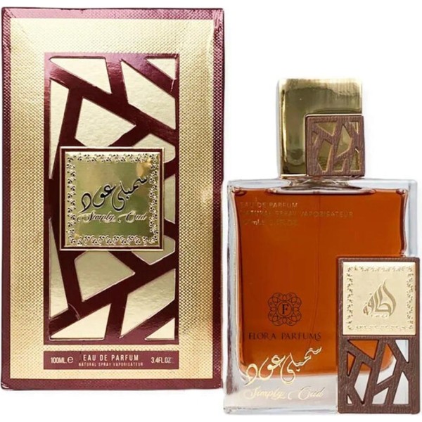 Flora parfums simply oud perfume hombre oud amaderado intenso elegante edp 100ml