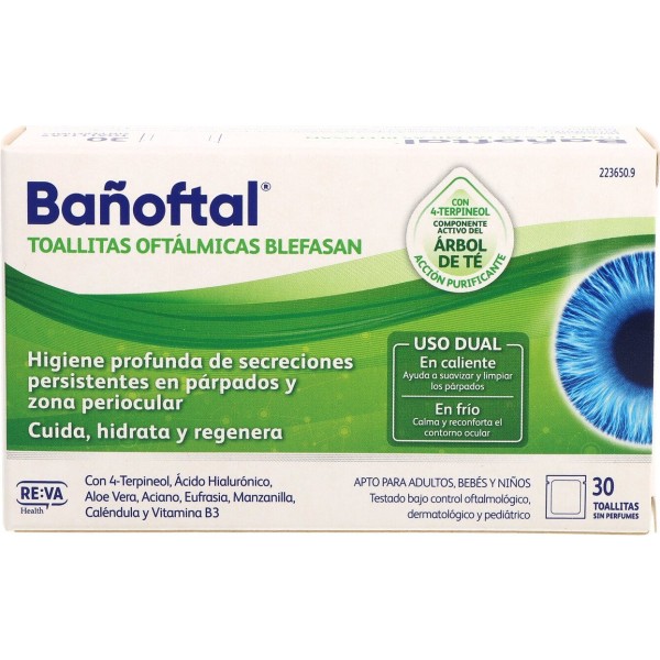 Blefasan toallitas oculares 30 uds limpieza párpados irritación