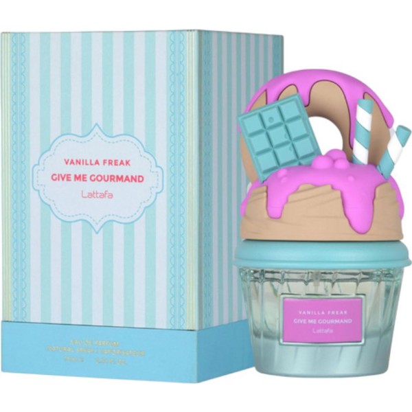 Lattafa Vanilla Freak Give Me Gourmand perfume para mujer - Vainilla, azúcar glaseado y pastelito EDP 75ml