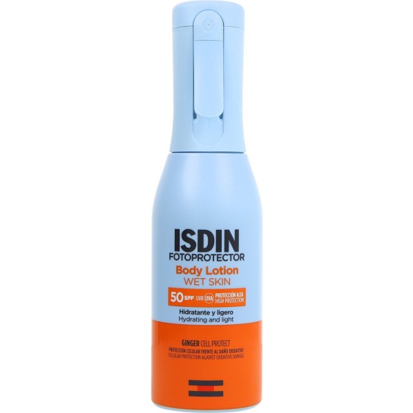 ISDIN Body Lotion Wet Skin Spray SPF50 250ml - Protección solar corporal sobre piel mojada