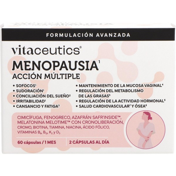 Vitaceutics Menopausia acción múltiple 60 cápsulas - Sofocos, cansancio y bienestar femenino