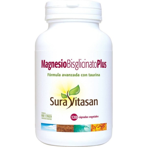 Sura Vitasan Magnesio Bisglicinato Plus 120 cápsulas - Cansancio, músculos y sistema nervioso