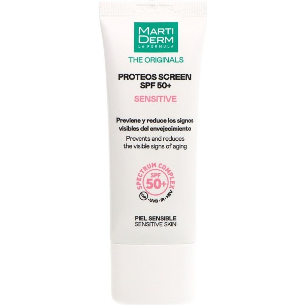 MartiDerm Proteos Screen SPF 50+ Sensitive 40ml - Protector Solar Facial para Piel Sensible y Reactiva