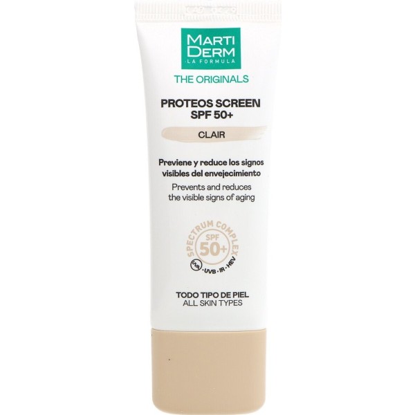 MartiDerm Proteos Screen SPF 50+ Tono Claro 40ml - Protección Solar y Antioxidante