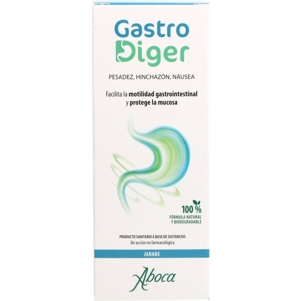 Aboca Gastrodiger Jarabe Digestión Pesada 180g - Digestiones Lentas, Hinchazón y Pesadez Estomacal