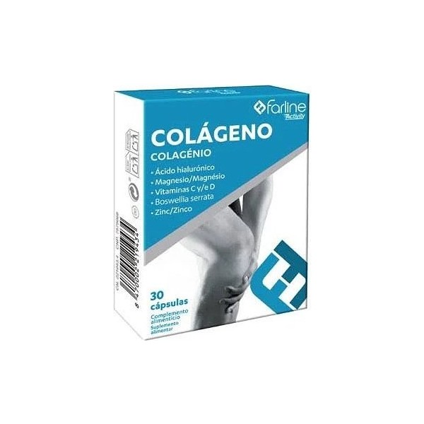 Farline Complementos Colágeno 30 Cápsulas - Colágeno para Articulaciones, Huesos y Cuidado de la Piel