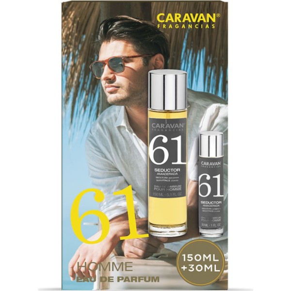 Caravan Nº 61 Eau de Parfum para hombre - Mandarina, canela, cuero y pachulí 150ml + 30ml