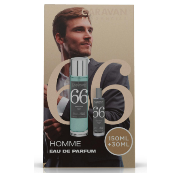 Caravan Nº 66 Eau de Parfum para hombre - Pomelo, jazmín y madera de guayaco 150ml + 30ml